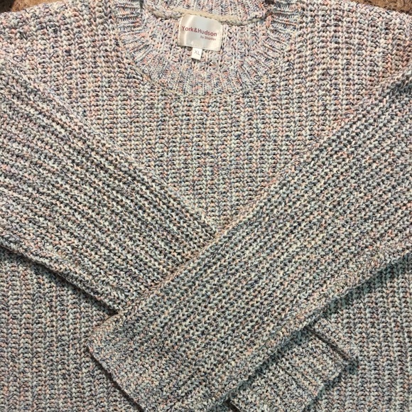 YORK & HUDSON Women's Tape Yard Crewneck Sweater In Blush Multi XL NWOT - Picture 7 of 14